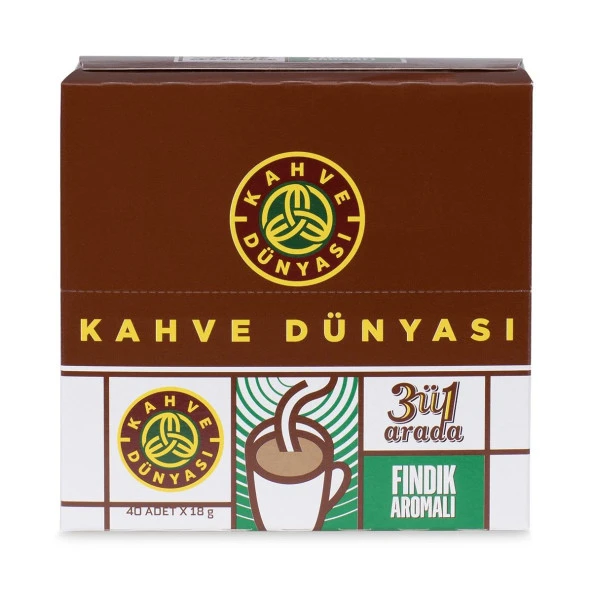 Kahve Dünyası 3ü1 Fındık Aromalı Kahve 40 x 18 gr - 2