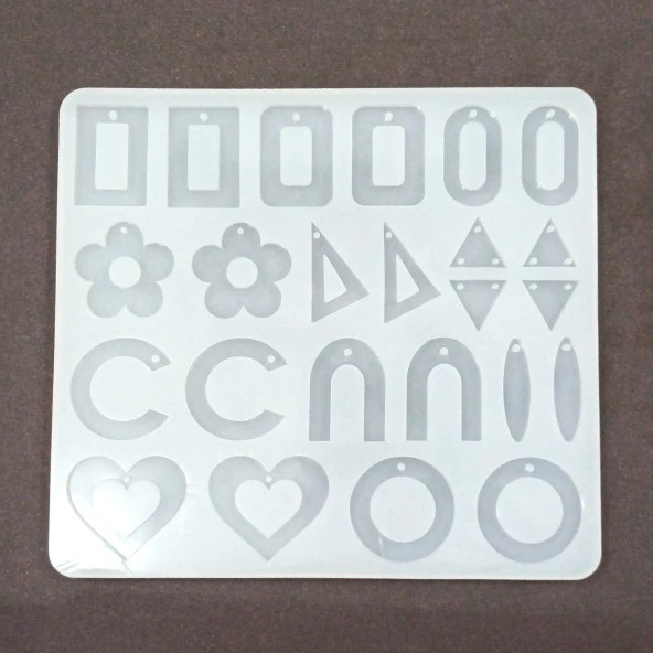 EPOKSİ REÇİNE SİLİKON KALIP ÇEŞİTLİ KÜPE KOLYE ANAHTARLIK MODELLERİ ÇOKLUHB15565 - 2