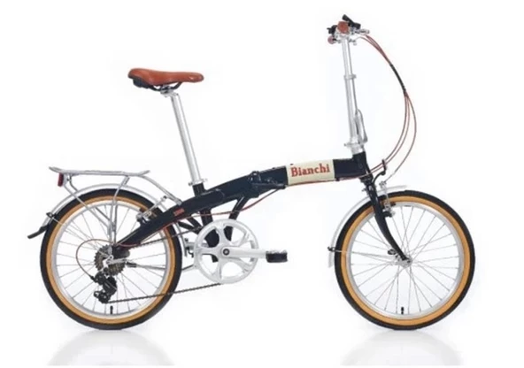 BIANCHI FOLDING NEW VINTAGE KATLANIR BİSİKLET 290H 20 JANT 7 VİTES SİYAH GLOSSY