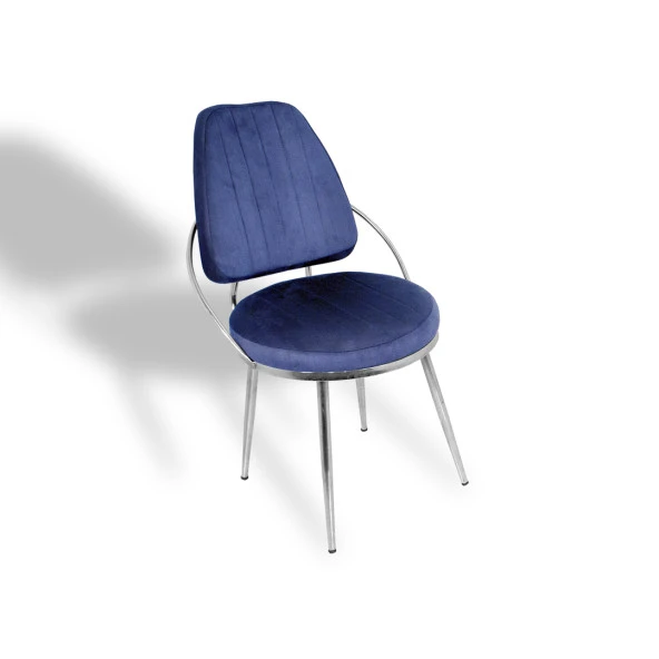 Aras Sandalye  - Mavi Kadife ürün görseli 1