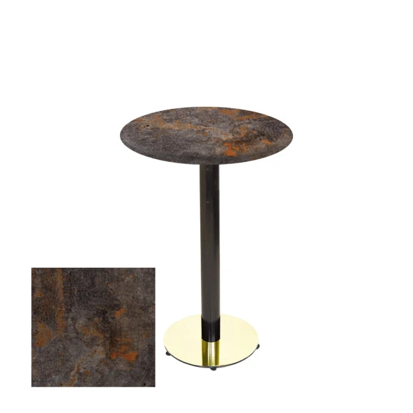 Bistro Masa (Karanfil Gold Werzalit Yuvarlak Q 60cm) - Metalic Oxid 3