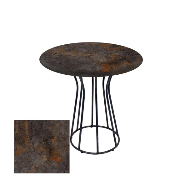 Palermo Werzalit Yuvarlak ESB Mutfak Masası Q 70cm - Metalic Oxid 3 ürün görseli