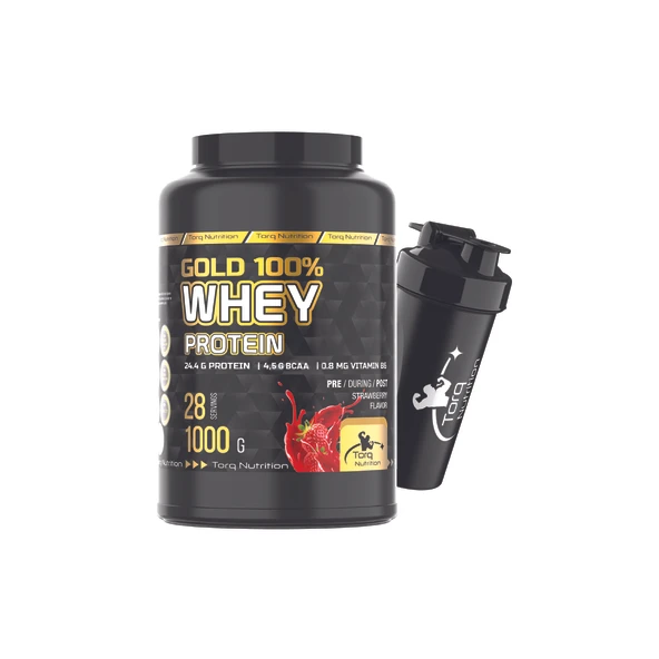 Torq Nutrition Gold Whey Protein Çilek Aromalı 1000 Gr