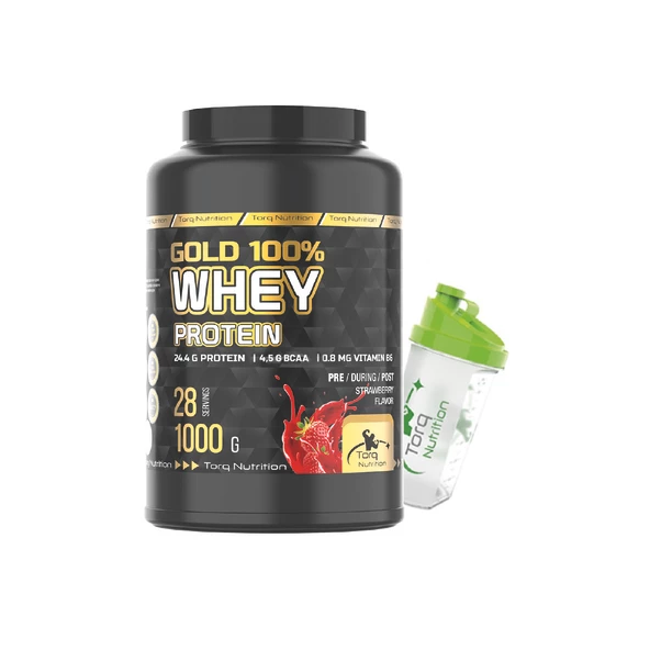 Torq Nutrition Gold Whey Protein Çilek Aromalı 1000 Gr