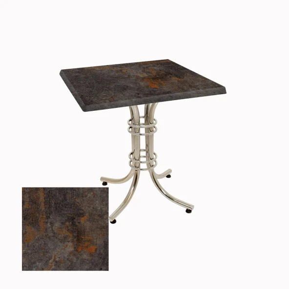 Buket Werzalit Kare Mutfak Masası 70X70 - Metalic Oxid 3 ürün görseli