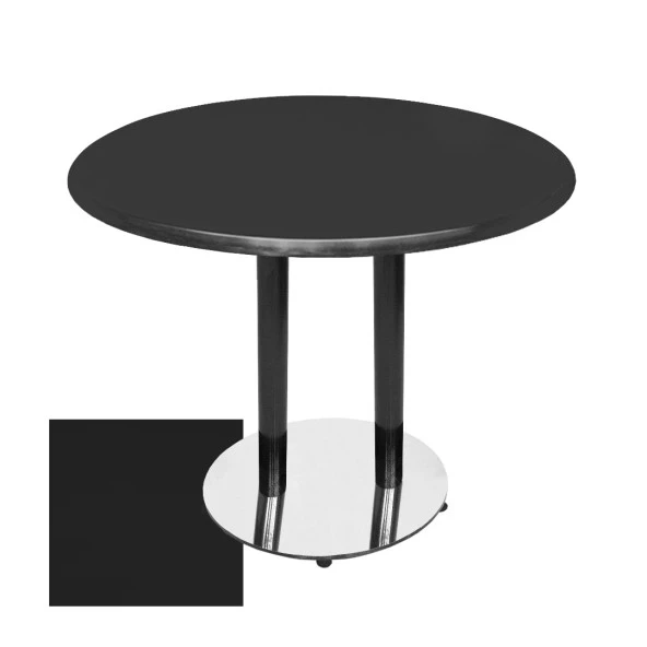 Karanfil Mega Werzalit Yuvarlak Yemek Masası 107cm - Siyah ürün görseli