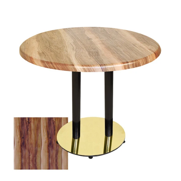 Karanfil Mega Werzalit Yuvarlak Gold Yemek Masası 107cm - Indiana Wood