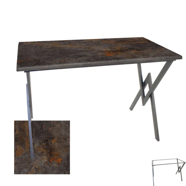 Anemon Werzalit Mutfak Masası 80x120 - Metalic Oxid 3 ürün görseli