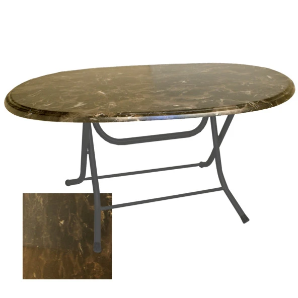 Klasik Katlanır Werzalit Tabla Oval Masa 94X146cm - Karacabey Marble ürün görseli