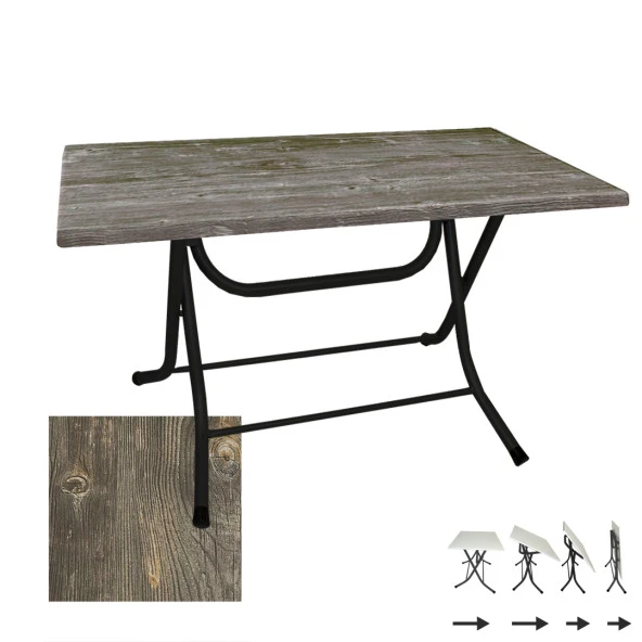 Klasik Katlanır Werzalit Tabla Masa (80x140) - Old Pine ürün görseli