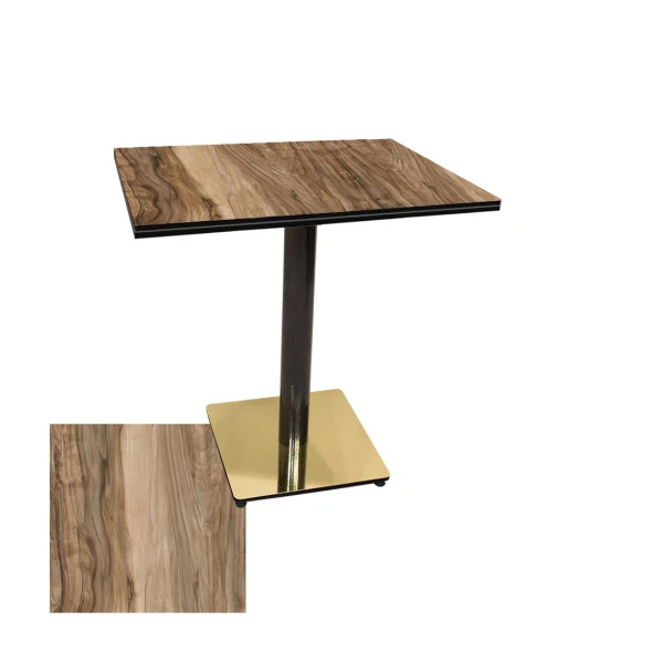 Karanfil Kompakt Laminat Gold Kare Masa 70x70 -  Indiana Wood