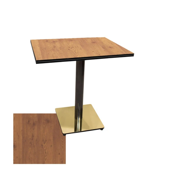 Karanfil Kompakt Laminat Gold Kare Masa 76X76 -  Novagento
