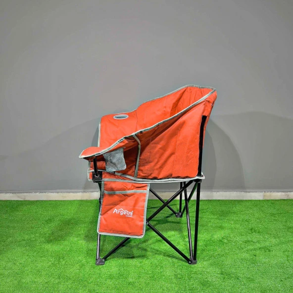 Argeus Nevgrande Comfort Katlanabilir Kamp Sandalyesi Turuncu - Resim 4