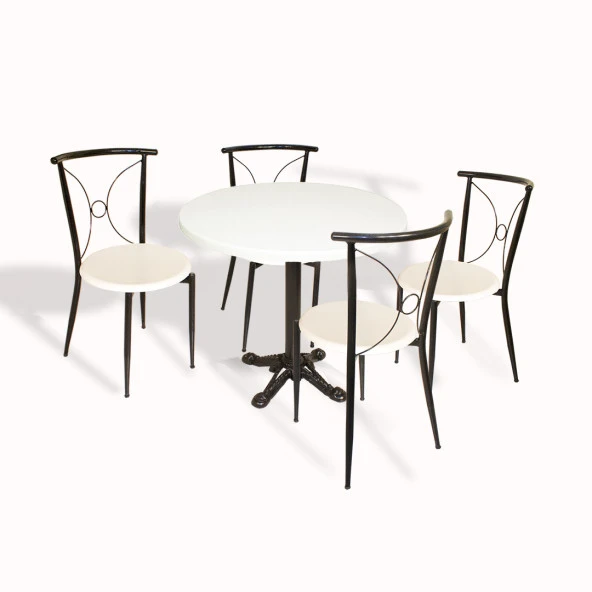 Çipa Werzalit-Tiffany Mutfak Masa Takımı Q90 - Beyaz ürün görseli