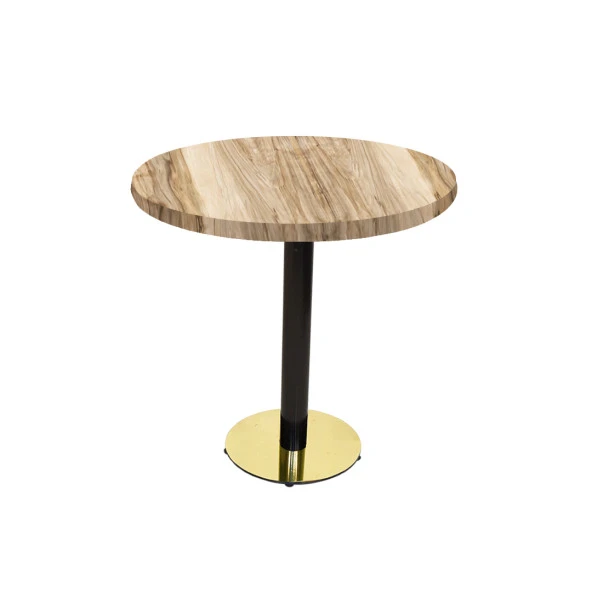 Karanfil Laminat Gold Yuvarlak Masa Q80 - Indian Shesma