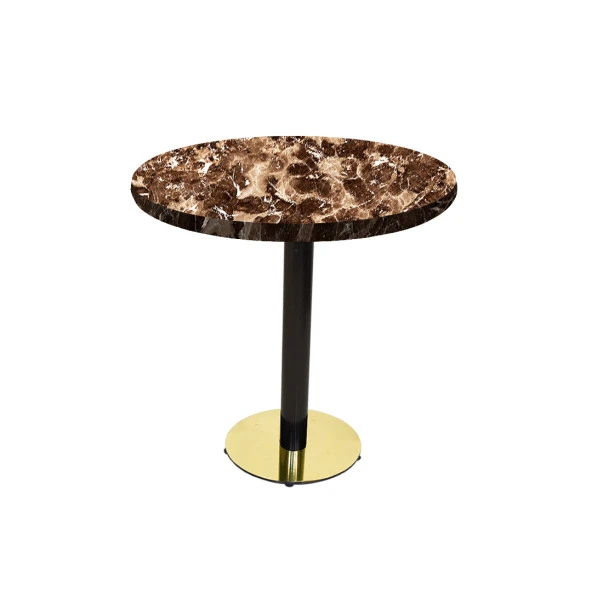 Karanfil Laminat Gold Yuvarlak Masa Q70 - Karacabey Mermer