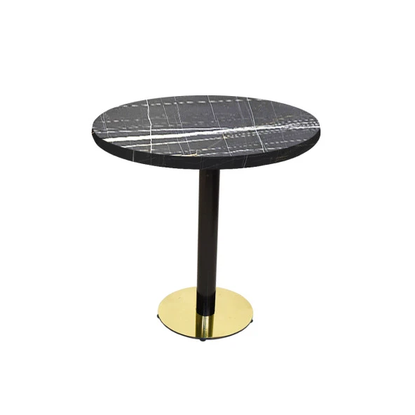 Karanfil Laminat Gold Yuvarlak Masa Q60 - Palozzo