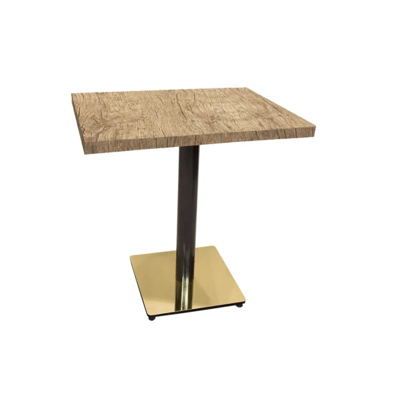 Karanfil Laminat Gold Kare Masa 80X80 - Rustic Dark Oak