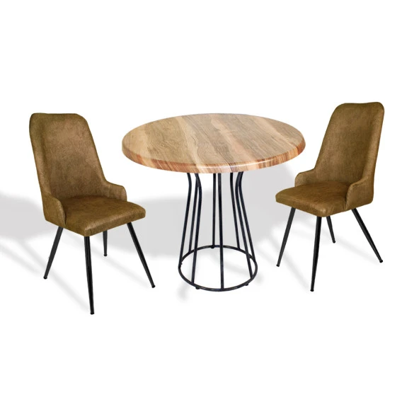 Palermo Werzalit - Çırağan Fiskos Takımı Q80 - Indiana Wood Kahve