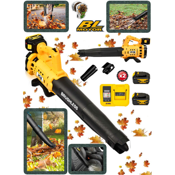 Projcb Plus Yüksek Turbo Güç WSEİCH 1540 Vf Kömürsüz Motor Yaprak Toz Üfleme Süpürme Makinası 2 Akülü - 1