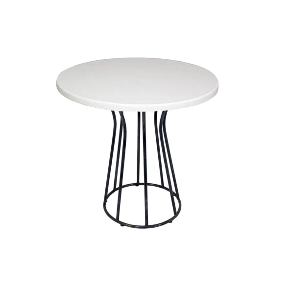 Palermo Werzalit Yuvarlak ESB Mutfak Masası Q 80cm - Beyaz ürün görseli 1