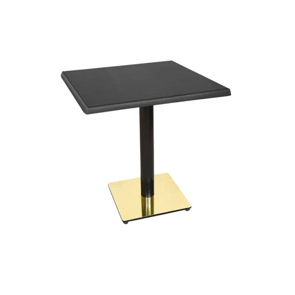 Karanfil Werzalit Gold Kare Masa 70x70 - Siyah