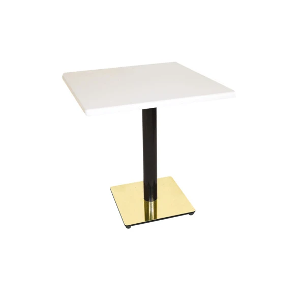 Karanfil Werzalit Gold Kare Masa 80X80  - Beyaz