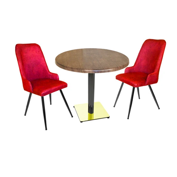 Karanfil Gold Werzalit Yuvarlak - Çırağan Gold Fiskos Seti (Q90) - Bordo