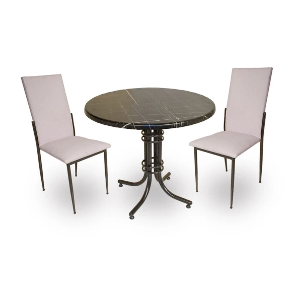 Buket Werzalit Yuvarlak ESB-Gözde Fiskos Seti - Royal Mermer Beyaz