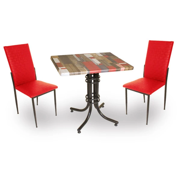 Buket Werzalit Kare ESB -Gözde Fiskos Seti - Red Wood Kırmızı