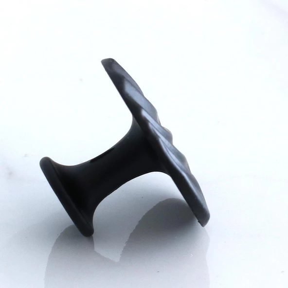 Dalga Düğme Mat Siyah Kulp Mobilya Mutfak Dolabı Çekmece Dolap Kulpları Kapak Kulpu Kulbu Kulb Metal - Resim 5