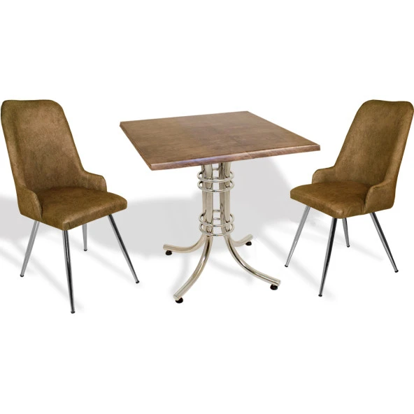 Buket Werzalit Kare - Çırağan Fiskos Seti - Antik Dark Kahve