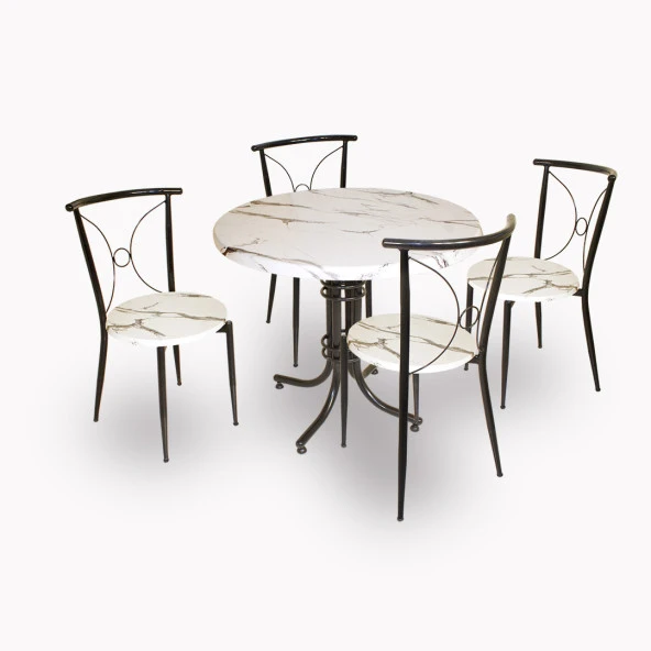 Buket Werzalit Yuvarlak ESB - Tiffany Mutfak Masa Takımı - Afyon Mermer ürün görseli