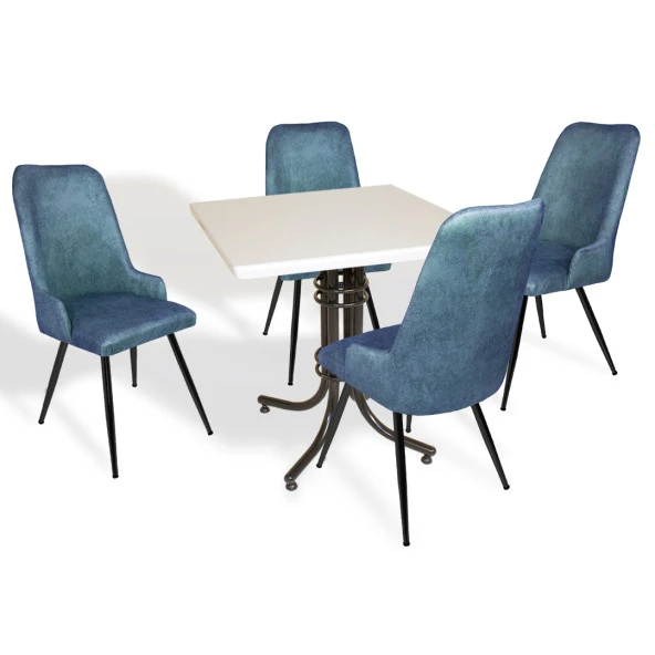 Buket Werzalit Kare ESB -Çırağan Mutfak Masa Takımı - Mavi ürün görseli 1