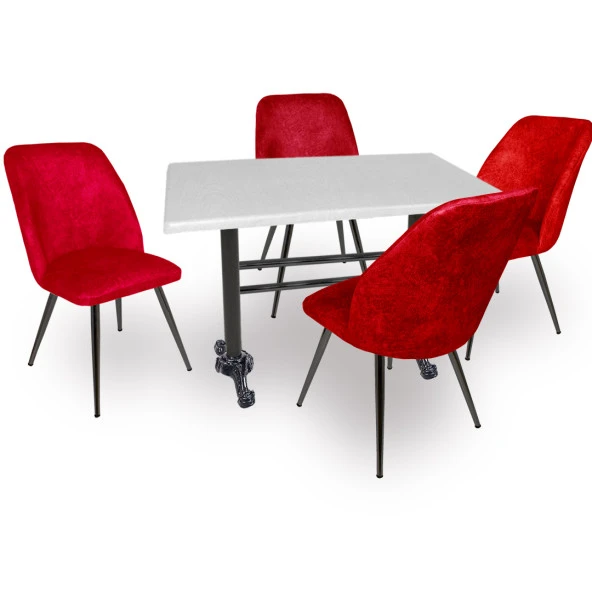 Çipa Werzalit Nilüfer Mutfak Masa Takımı - Bordo ürün görseli