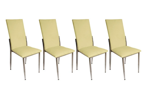 Gözde Sandalye (Deri) (4 Adet ) - Krem