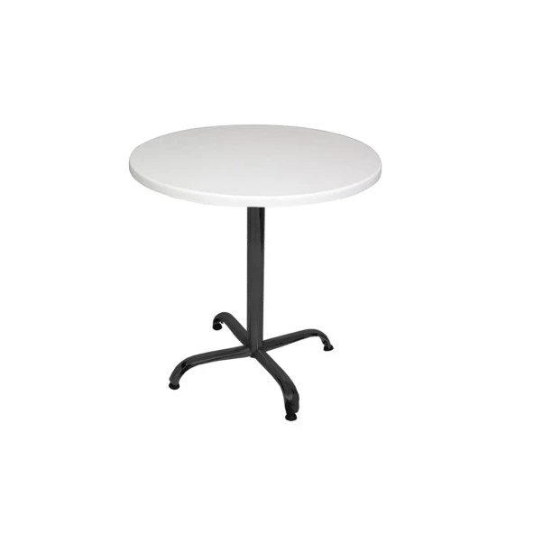 Indigo Werzalit Yuvarlak Mutfak Masası 70cm Çap (ESB Siyah) - Beyaz ürün görseli