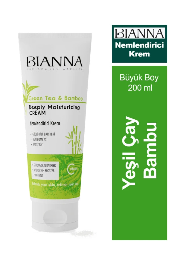 Bianna Yeşil Çay ve Bambu özlü Nemlendirici Krem 200 ml