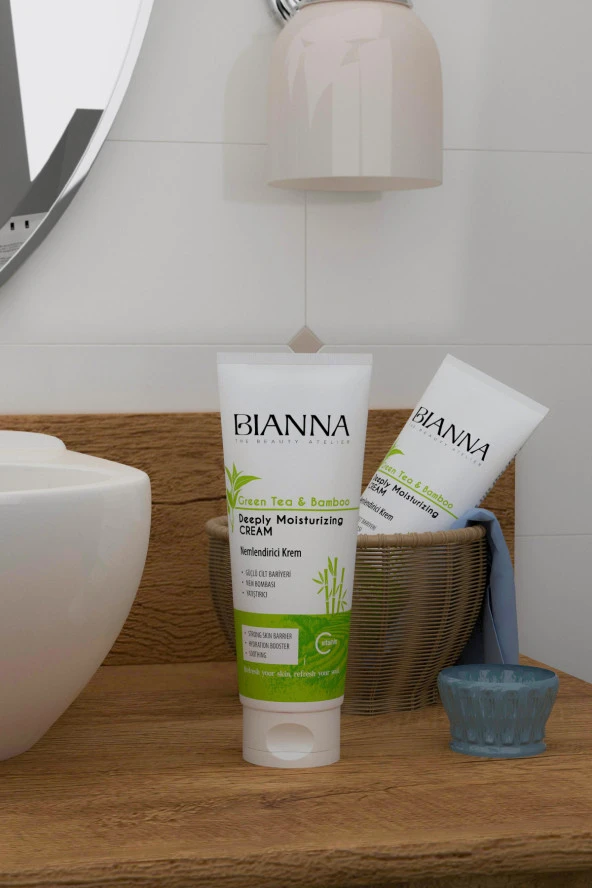 Bianna Yeşil Çaylı ve Bambu Özlü Nemlendirici Krem 200ml - 4