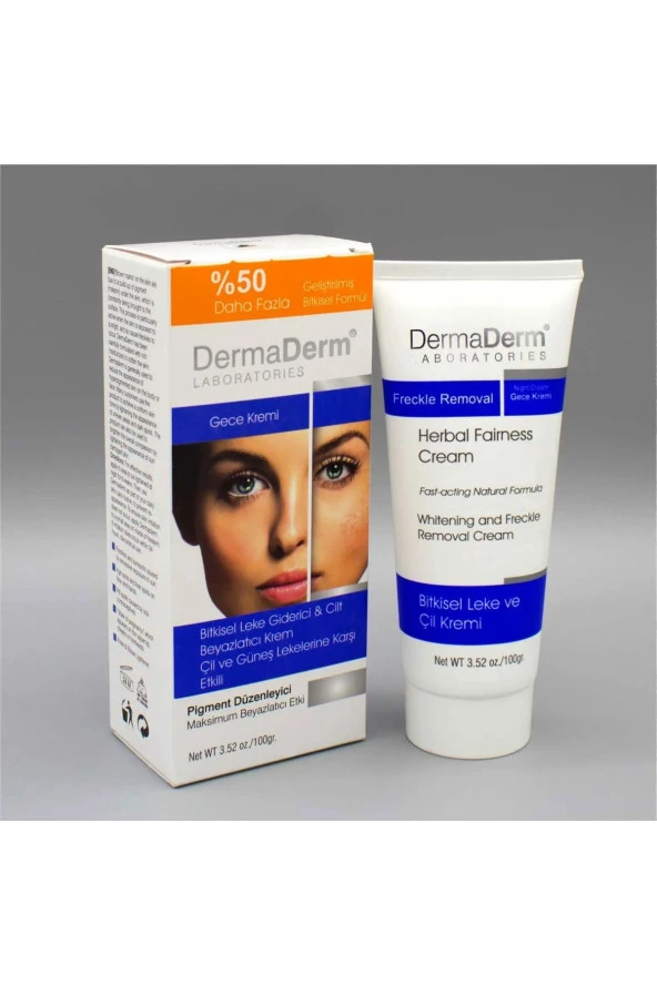 DermaDerm Leke Gece Kremi 100 Gr. %100 Orijinal Ürün