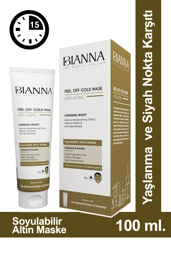 Bianna Yaşlanma Karşıtı Soyulabilir Maske | Ginseng 100 ml.