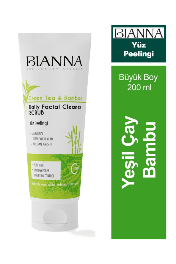 Bianna Yeşil Çay ve Bambu Özlü Peeling ve Kil Maskesi 200+200 ml. - 2