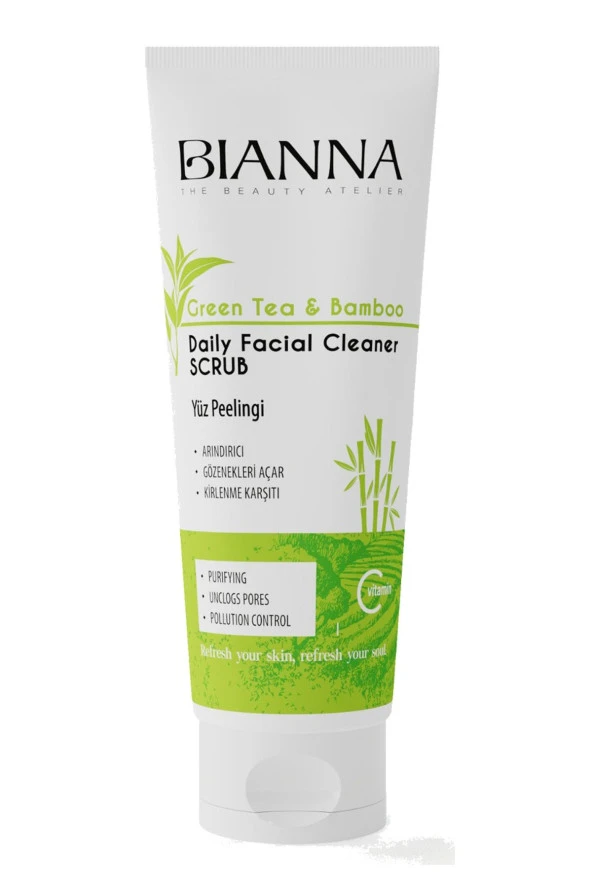 Bianna Yeşil Çay ve Bambu Özlü Peeling ve Kil Maskesi 200+200 ml. - 4