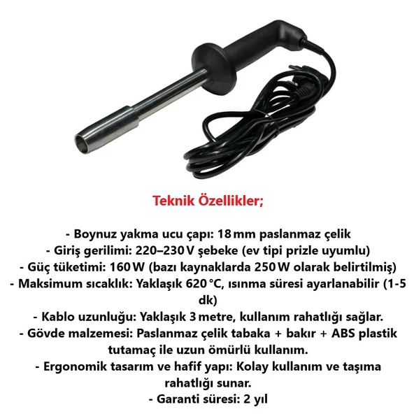 Dedeks Elektrikli Boynuz Yakma Aleti-Koter - Resim 2