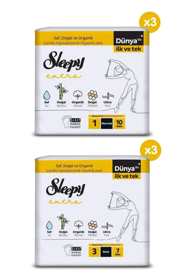 Sleepy Extra Ultra Ince Hijyenik Ped 51 Adet Ped Fırsat Paketi - 2