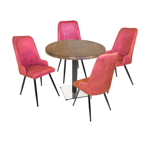 Karanfil Werzalit Yuvarlak - Çırağan Masa Takımı (Q90) - Pembe ürün görseli