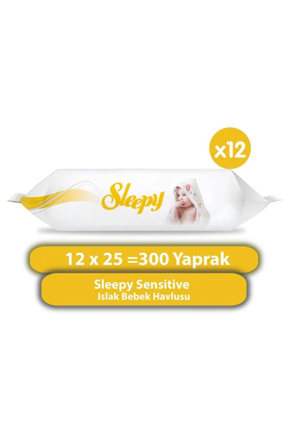 Sleepy Sensitive Islak Bebek Havlusu 12x25 (300 YAPRAK)