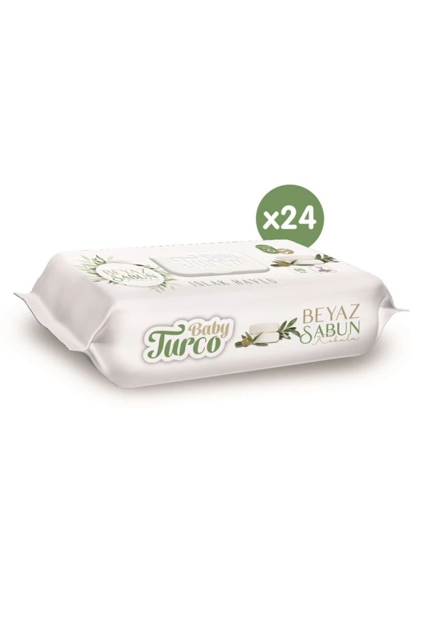 Baby Turco 90 Lı Beyaz Sabun Kokulu Islak Havlu 24 Lü Set - 2