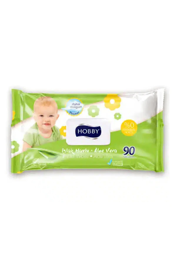 Hobby Islak Havlu Aloe Vera 90'lı 6 Paket