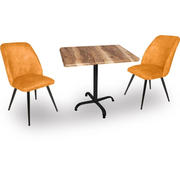 Indigo Werzalit Kare - Nilüfer Fiskos Seti (60X60) - Indıana Wood Sarı